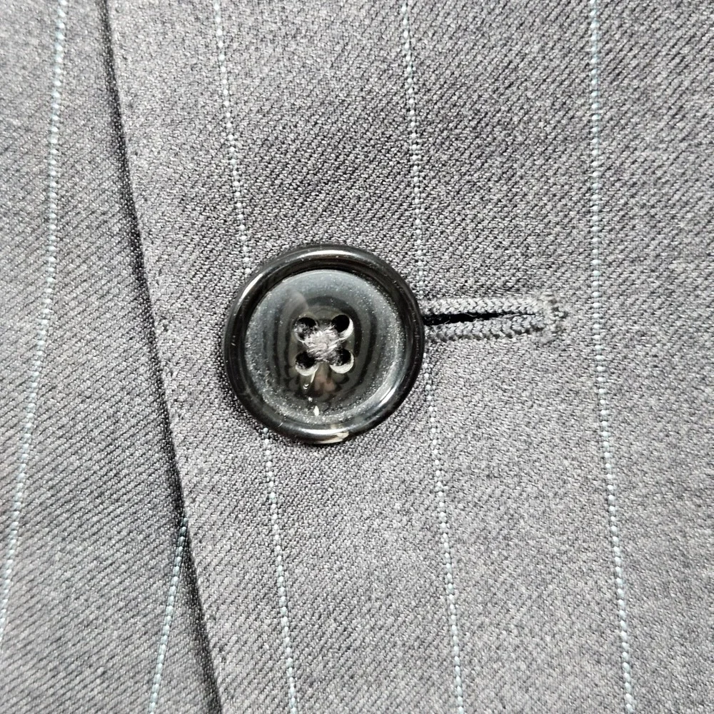 Ermenegildo Zegna Blazer‎ Mens 46R Grey Pinstripe Trofeo Wool Two Button Jacket